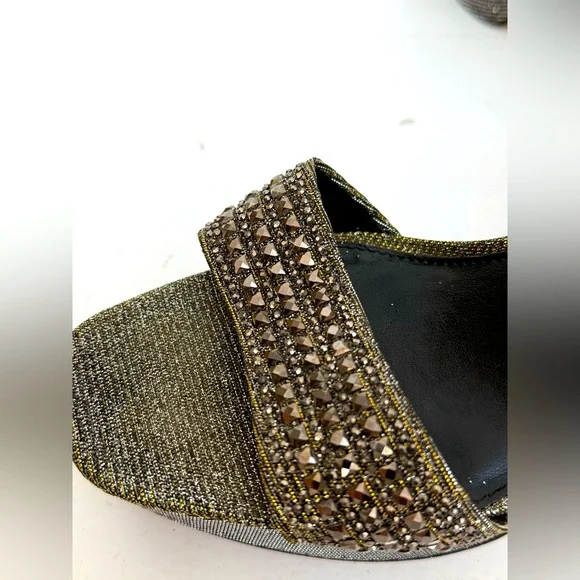 Vince Camuto Silver Heels with Embellished Strap - Picture 10 of 16